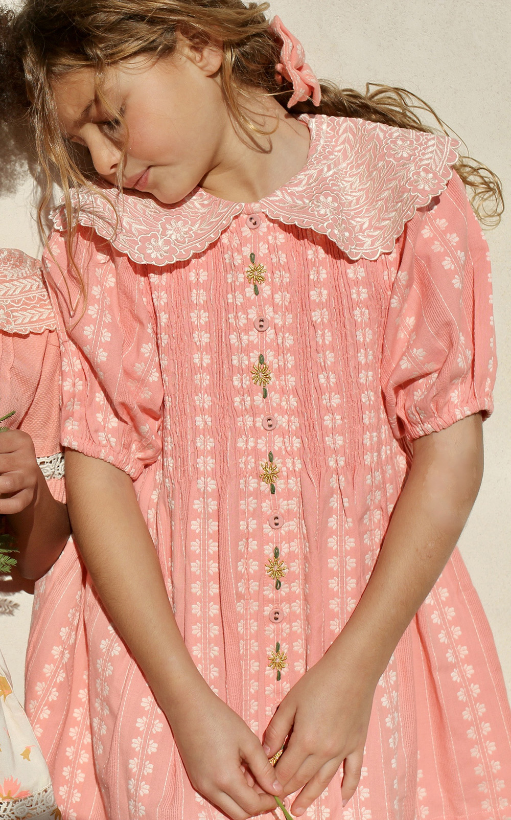 봉주르다이어리,BONJOUR DIARY Tunique jacquard fraise vanille 