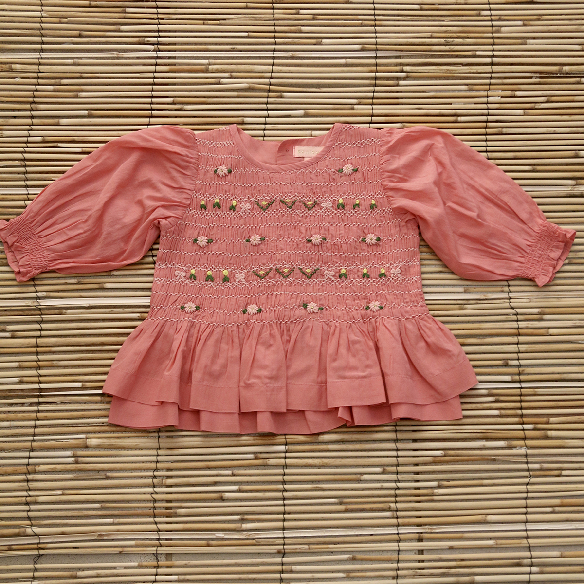 봉주르다이어리,BONJOUR DIARY New Smocks Blouse with long sleeves 