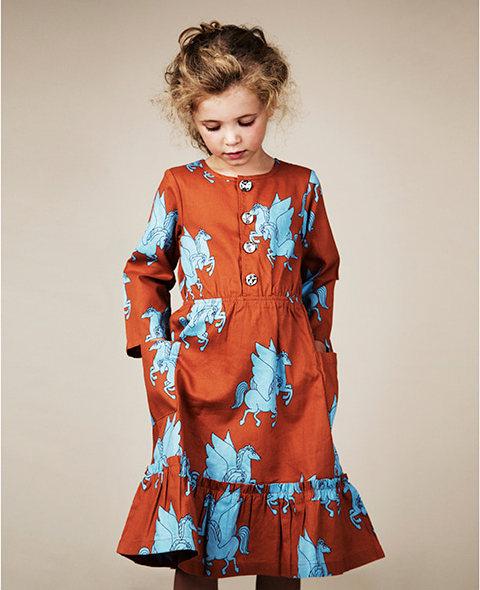 knee length dresses for ladies mini rodini x wrangler peace dove aop ls dress blue  kodomo