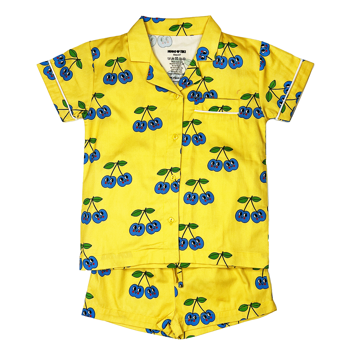 [휴고러브스티키,HUGO LOVES TIKI LOUNGE SET BLUE CHERRIES, YELLOW라운지 세트23ss세일
