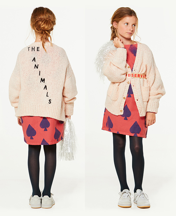the animals observatory, TAO rustic peasant kids cardigan - soft  